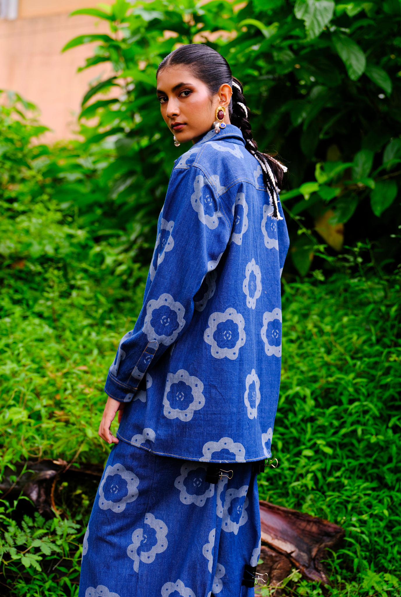 Viola Handwoven Denim Shirt