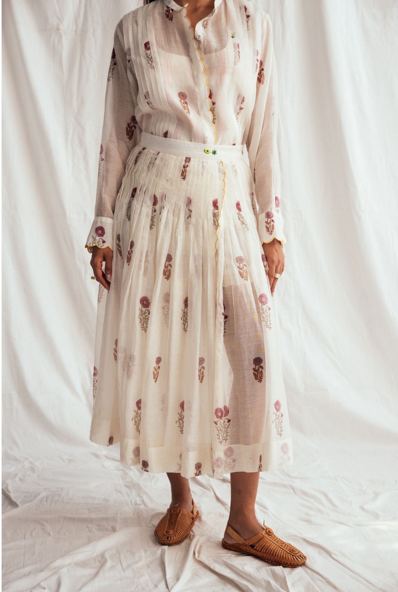 Kulfi Pleated Skirt