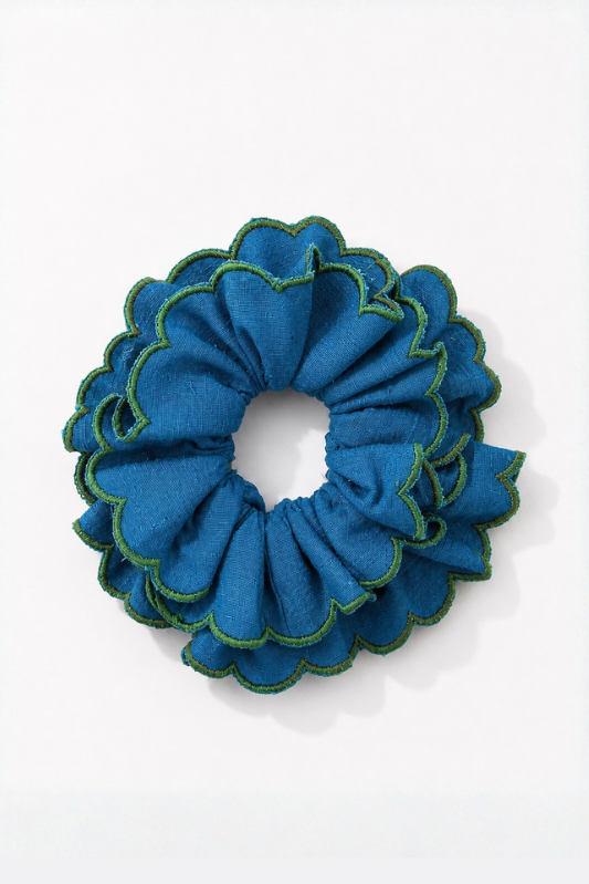 Ether Handloom Scallop Scrunchie