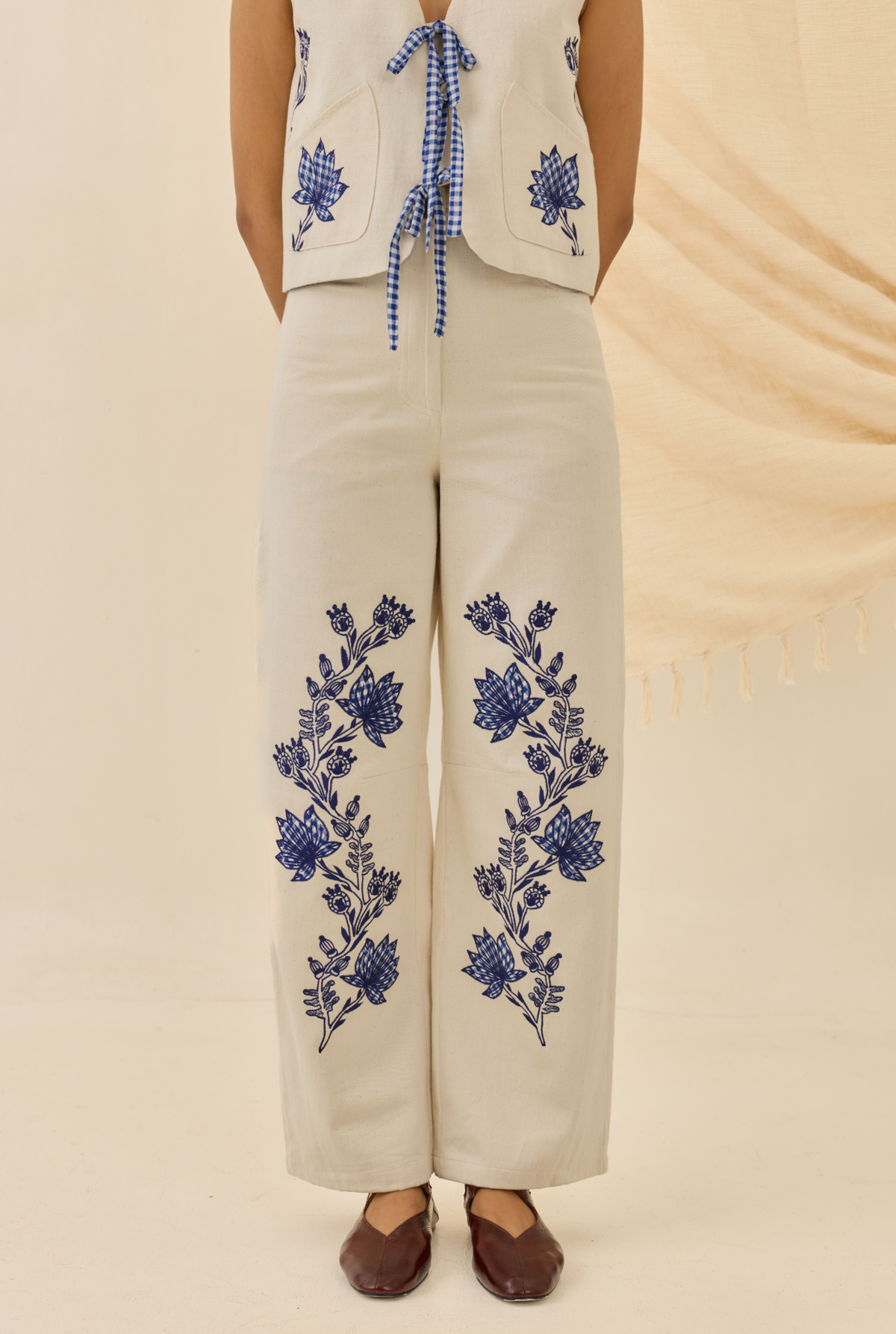 Saras Handloom Denim Trousers