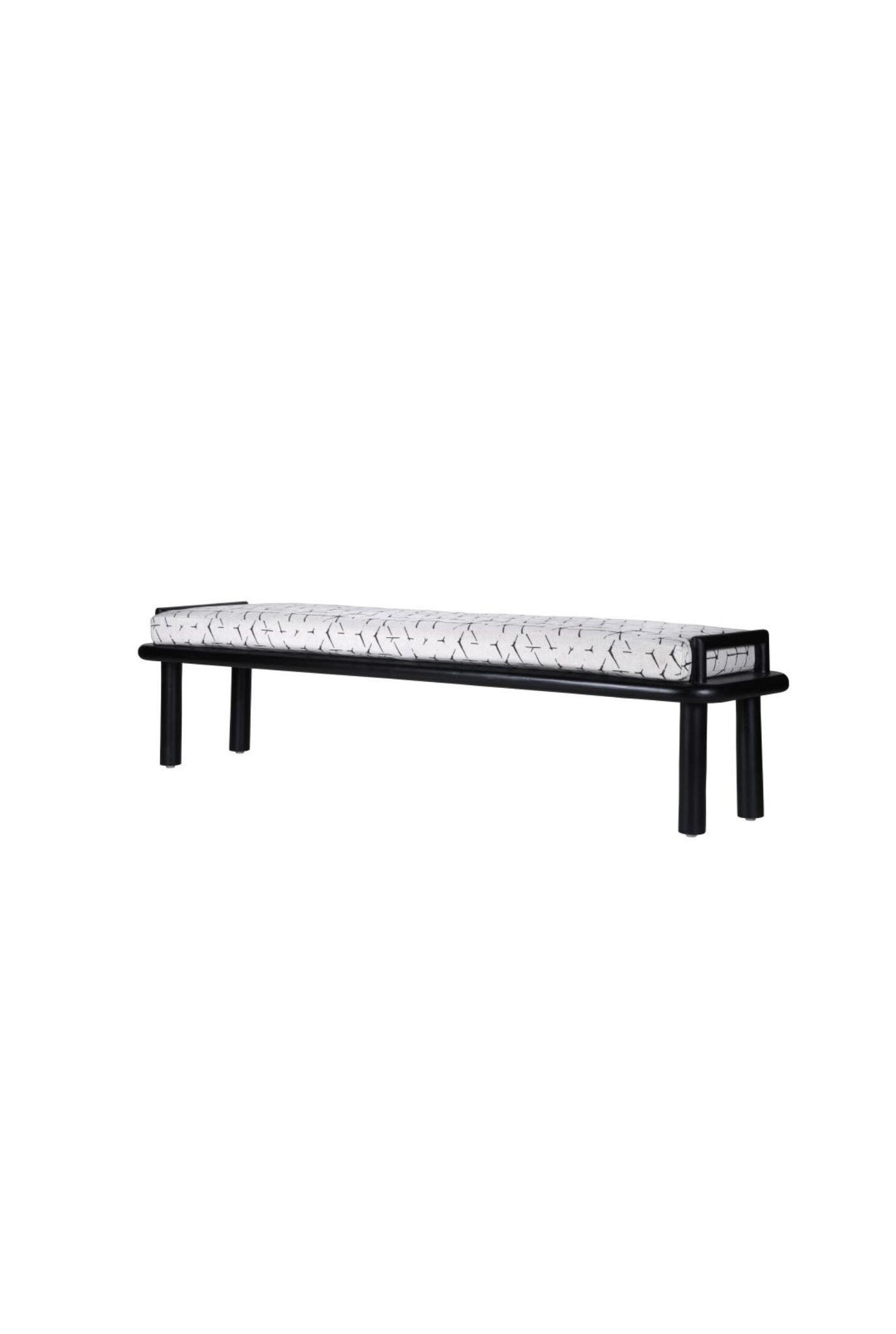 Asiago Teakwood Upholstered Bench (Shipping Only In India)