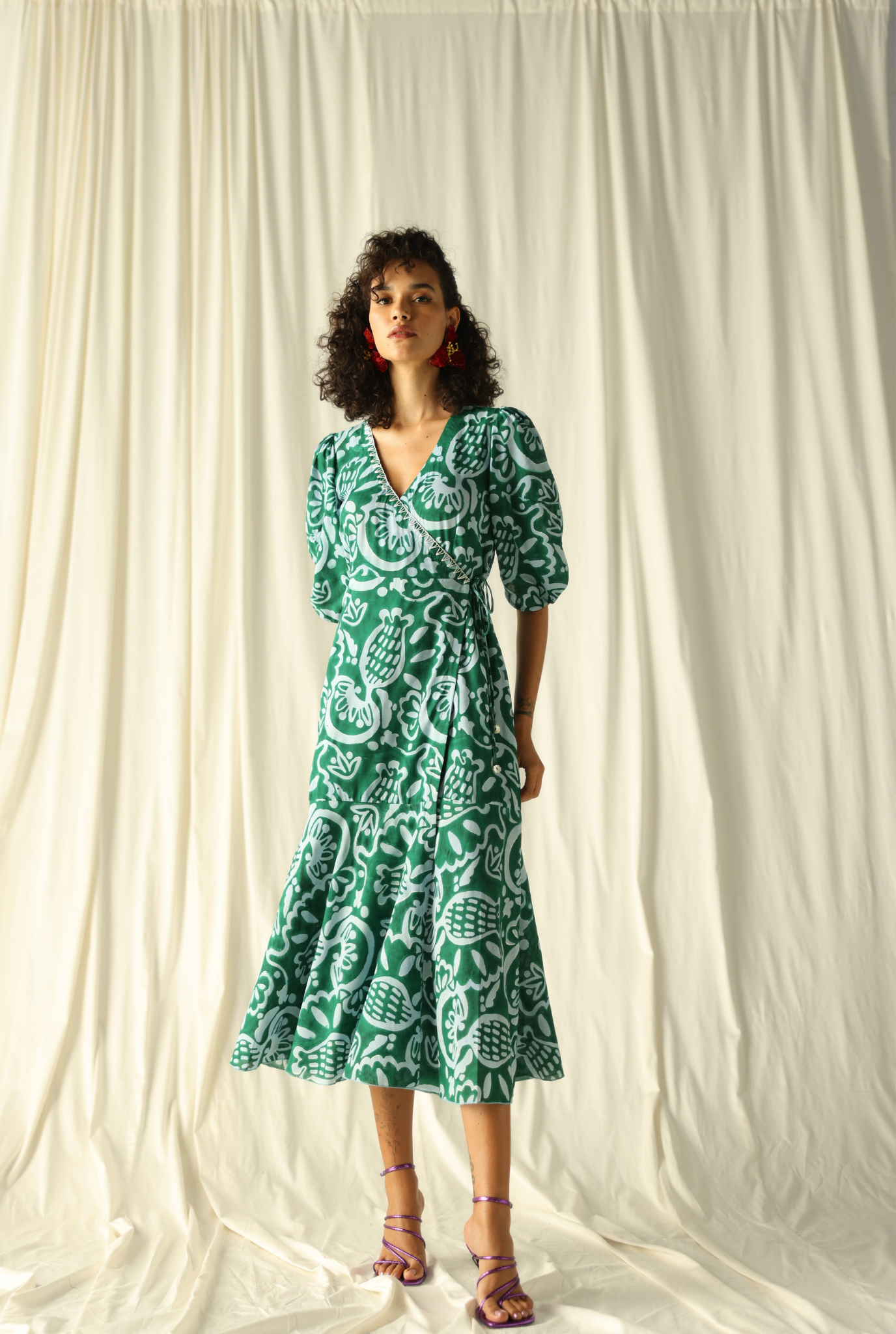 green-hand-block-print-cotton-wrap-womens-dress