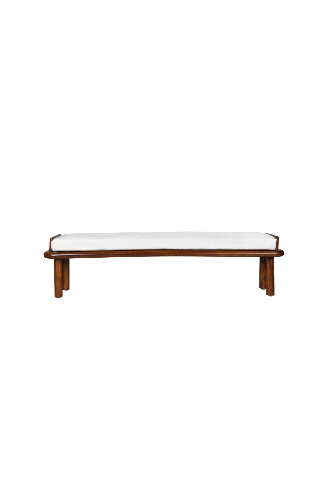 Asiago Teakwood Upholstered Bench (Shipping Only In India)