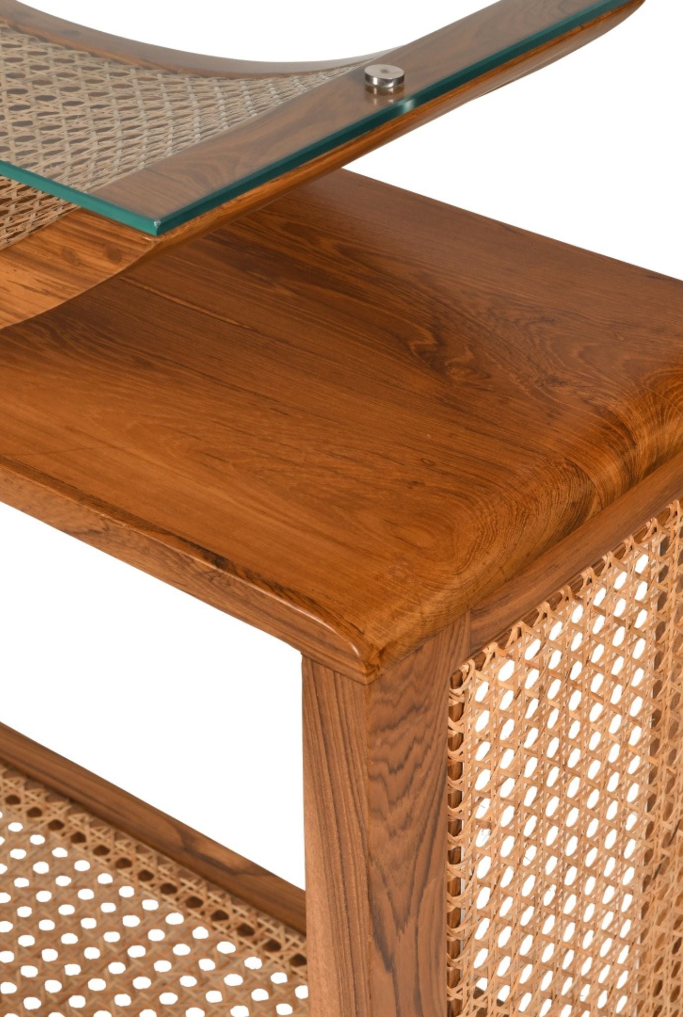 Arch Cane Teakwood Console Table (Shipping Only In India)