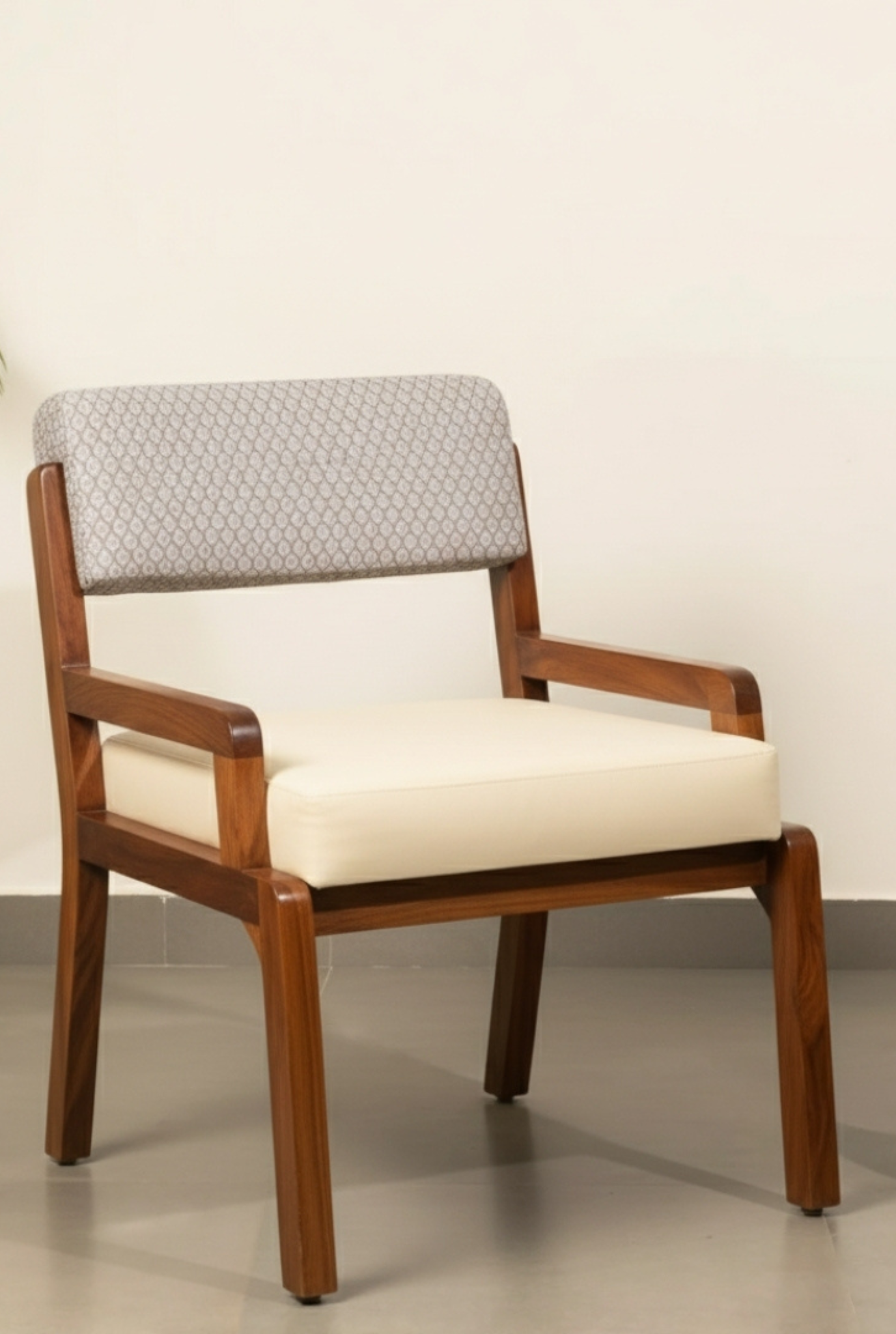 Zyra Upholstered Teak Wood Dining Chair