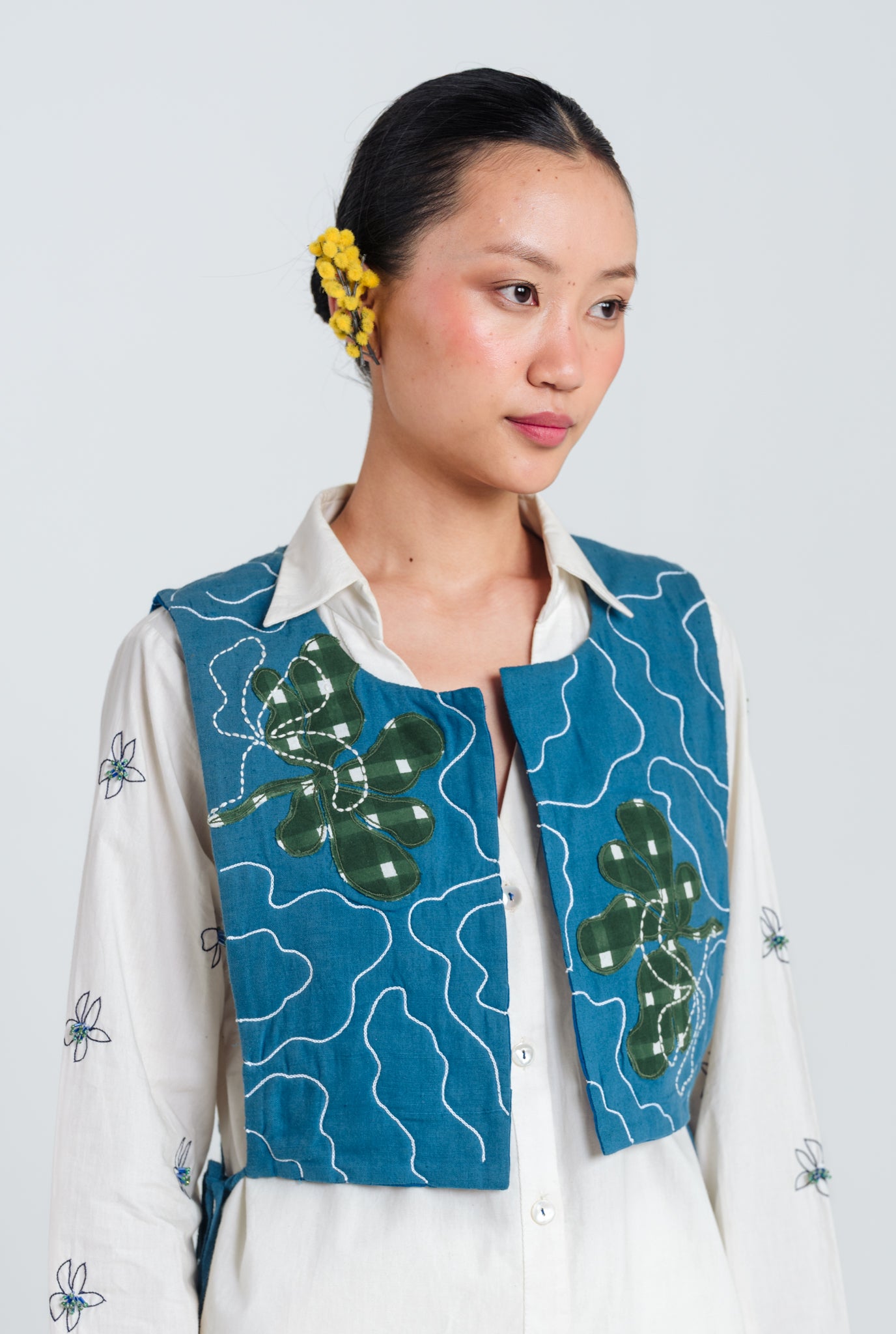 Ether Handloom Quilted Overlay