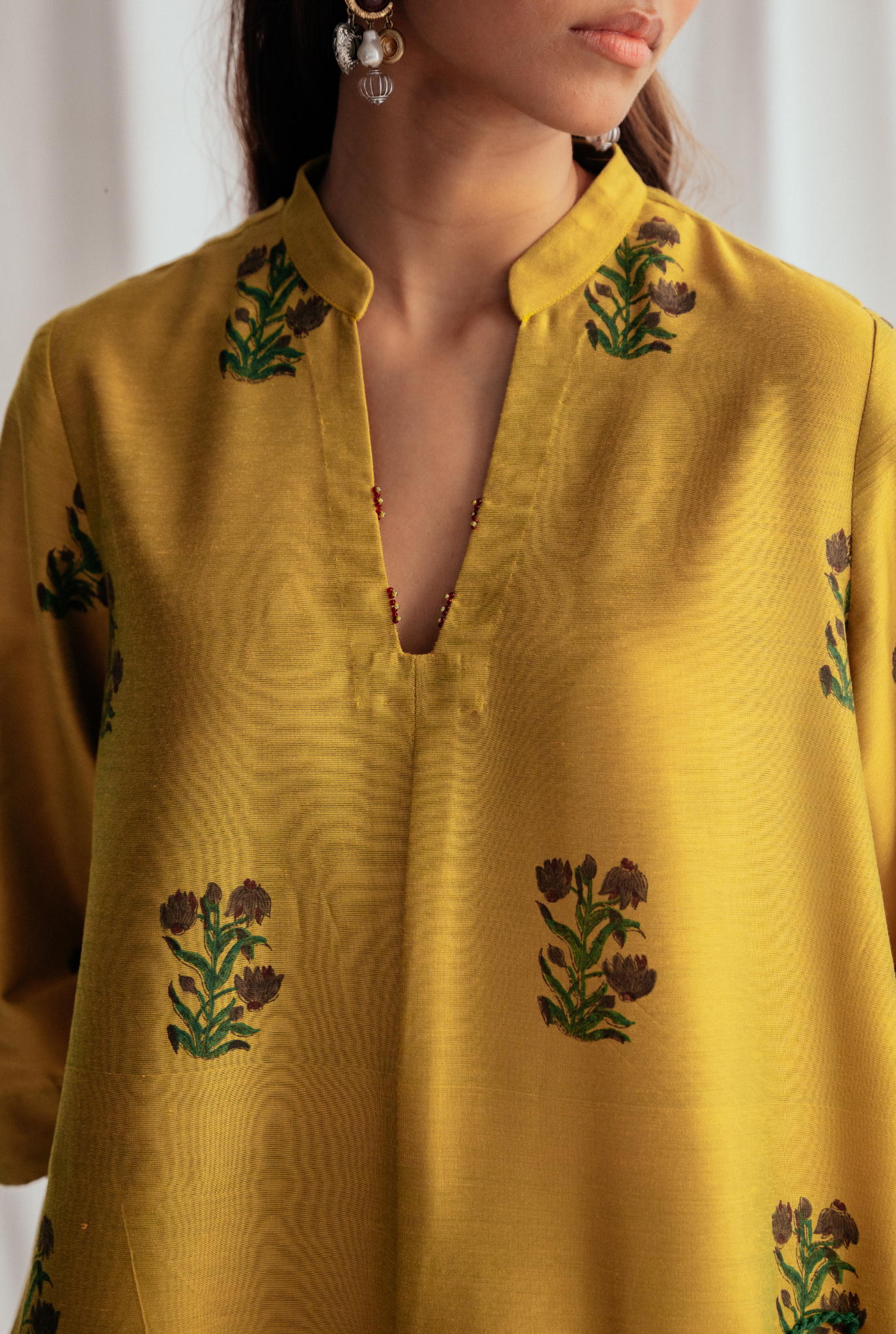 Nimbu Silk Shift Dress