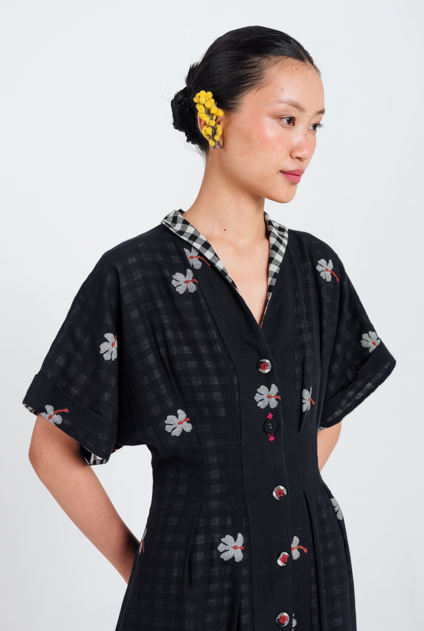 Leap Jamdani Midi Dress