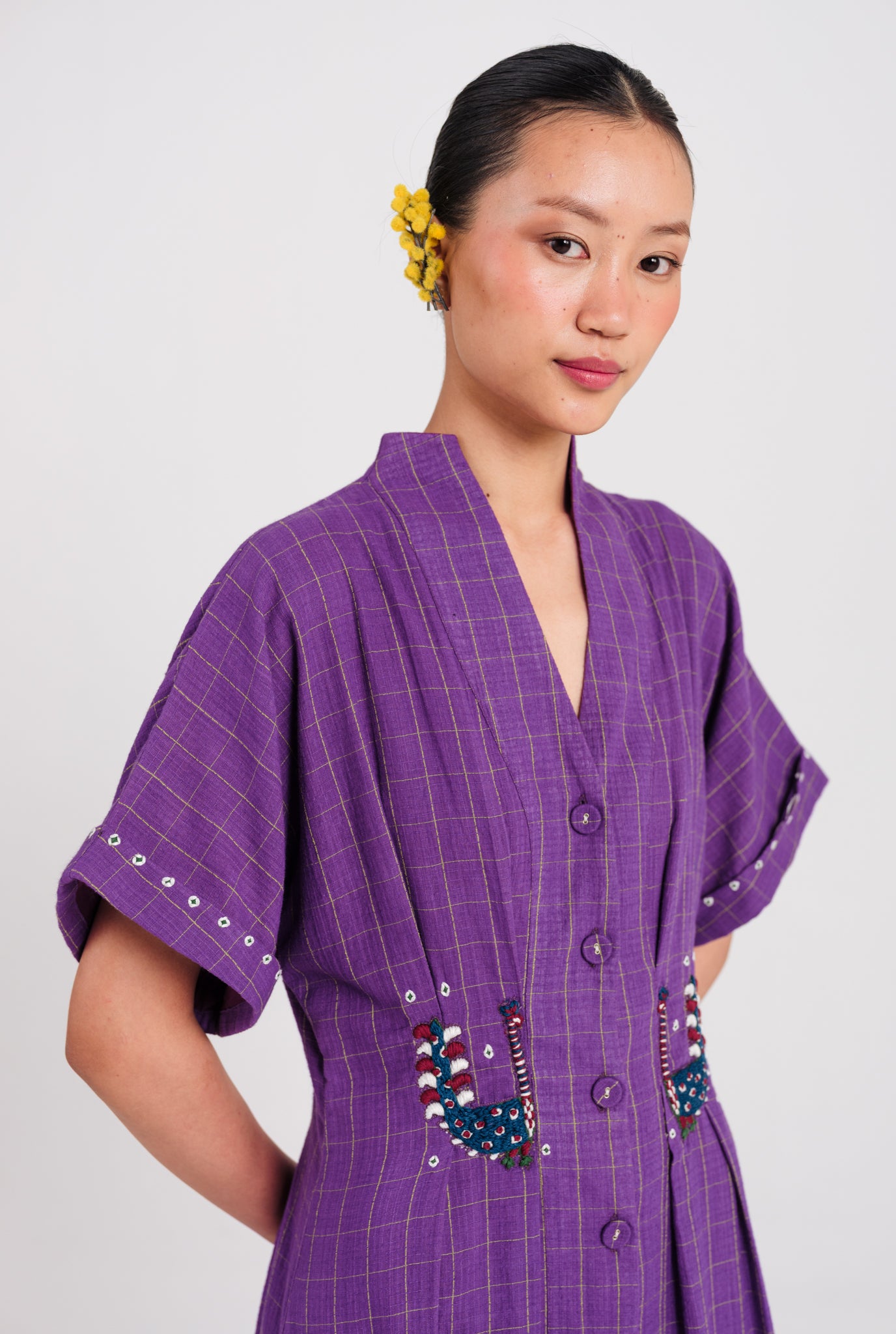 Drift Handloom Midi Dress