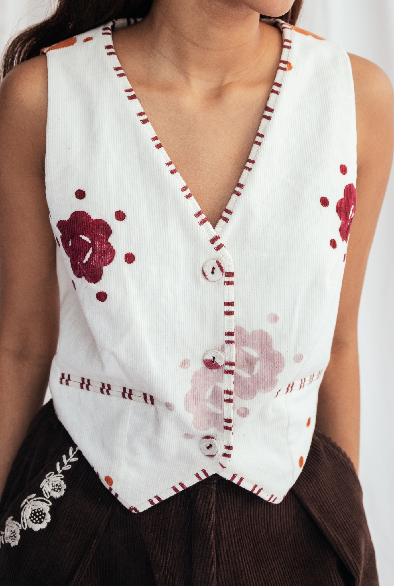 Thandai Corduroy Waistcoat