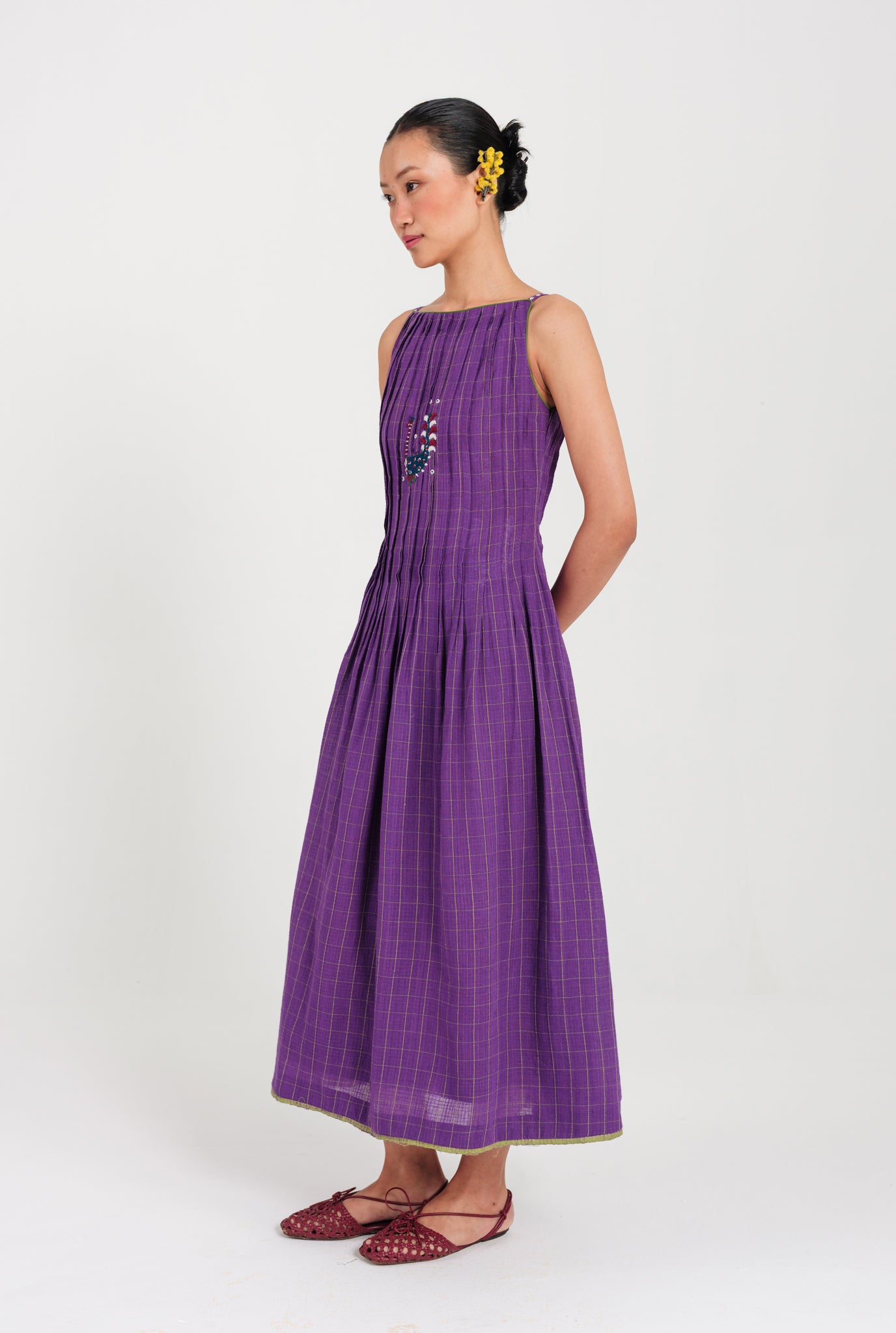 Drift Handloom Pleated Dress