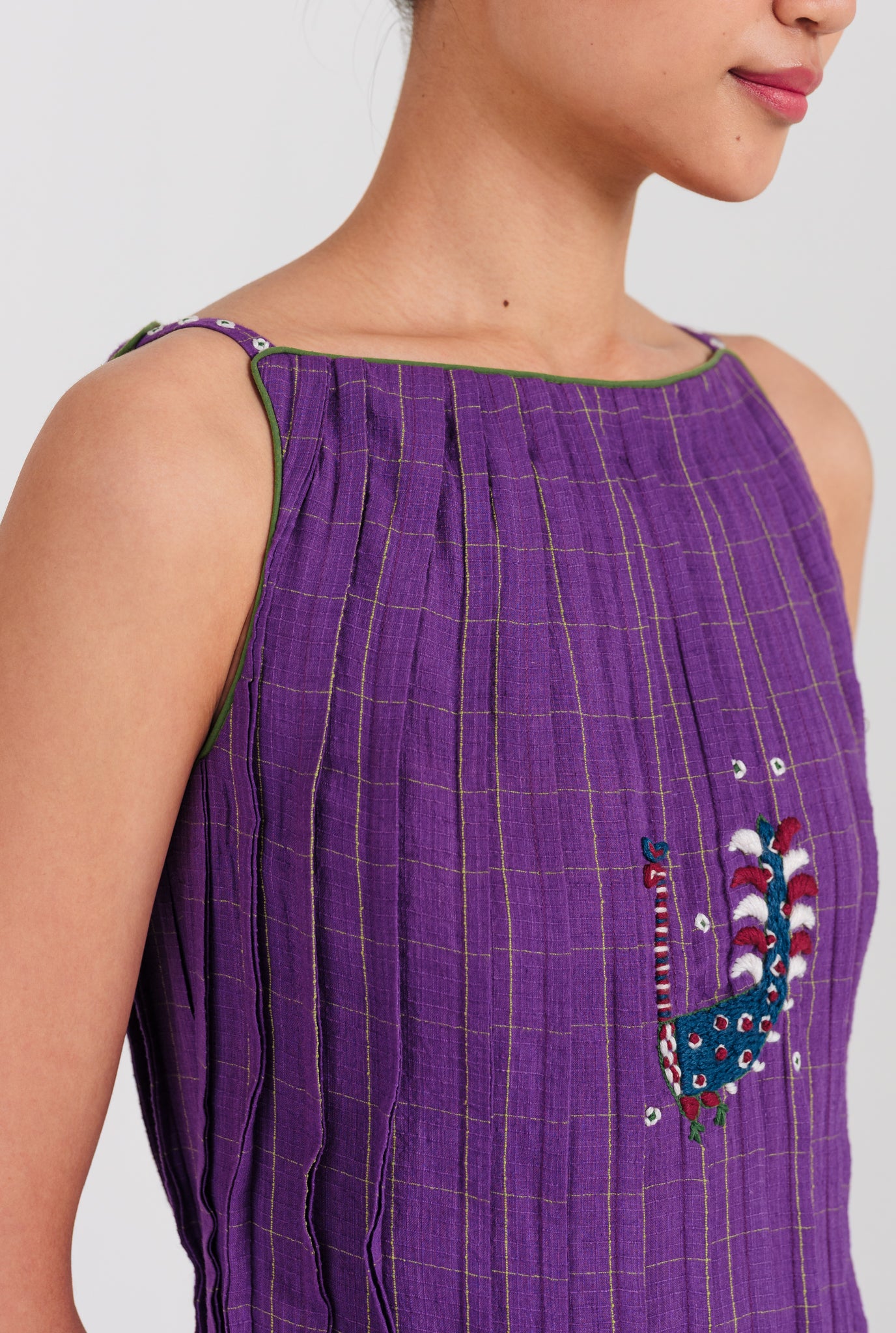 Drift Handloom Pleated Dress