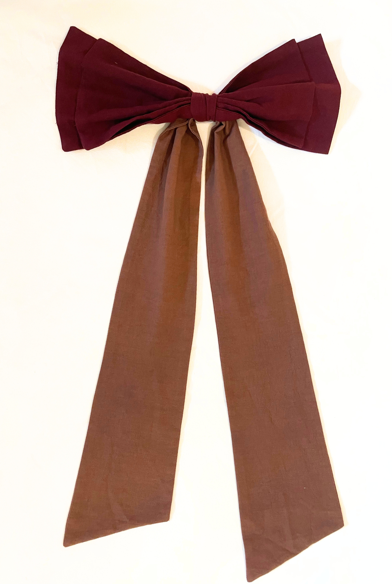Maroon Bow Tie-Up Scrunchie