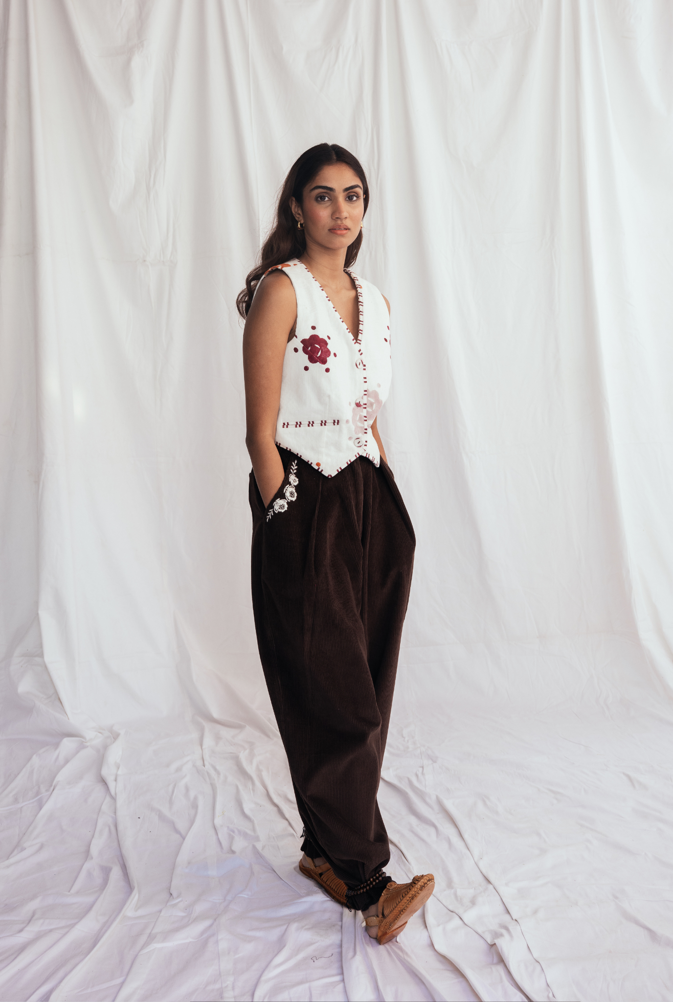 Thandai Corduroy Waistcoat