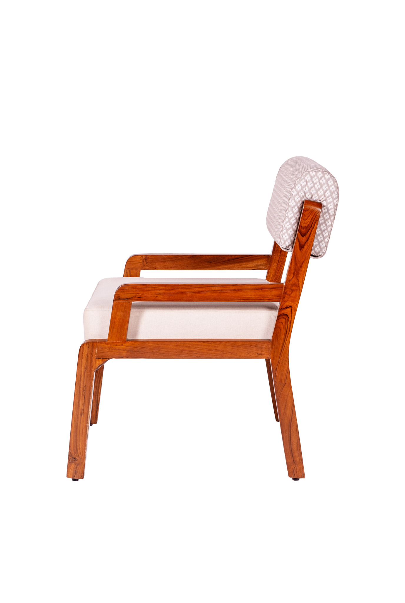 Zyra Upholstered Teak Wood Dining Chair