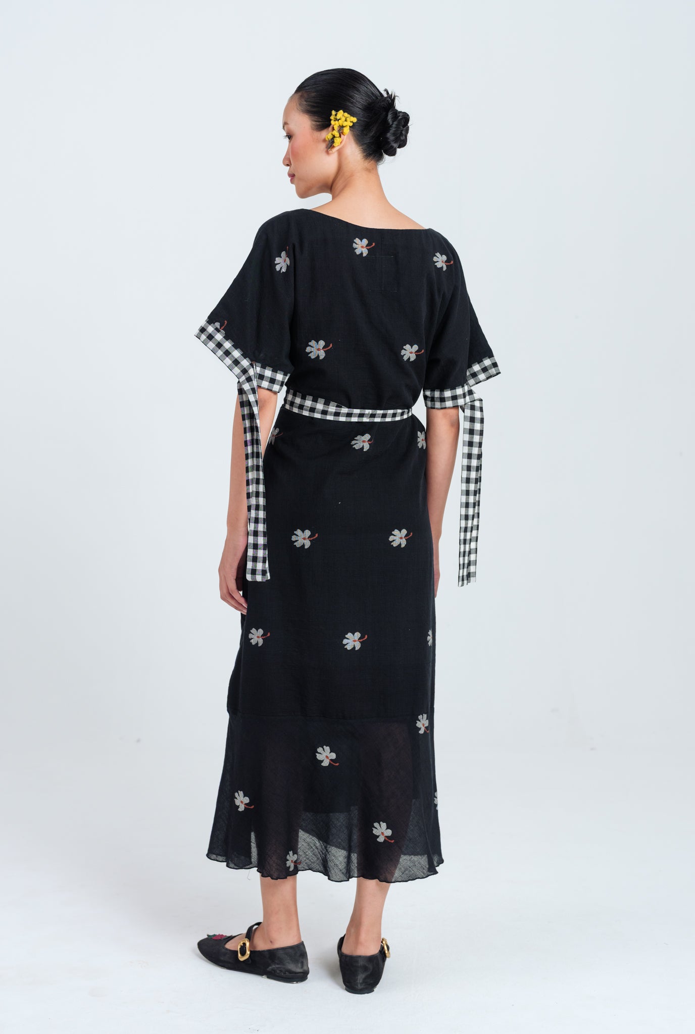 Leap Jamdani Tie-up Dress