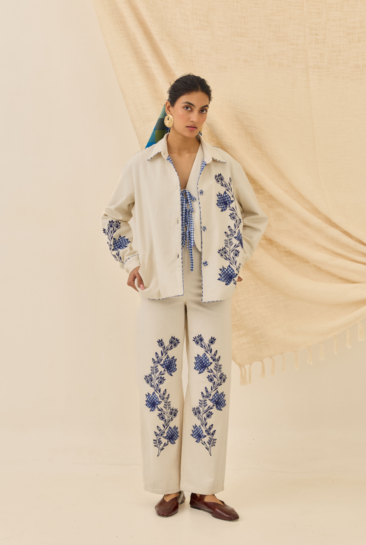 Saras Handloom Denim Jacket