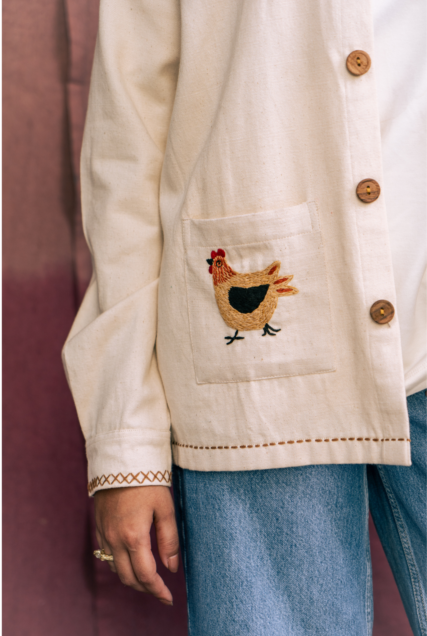 Amaltaash Handloom Denim Shacket