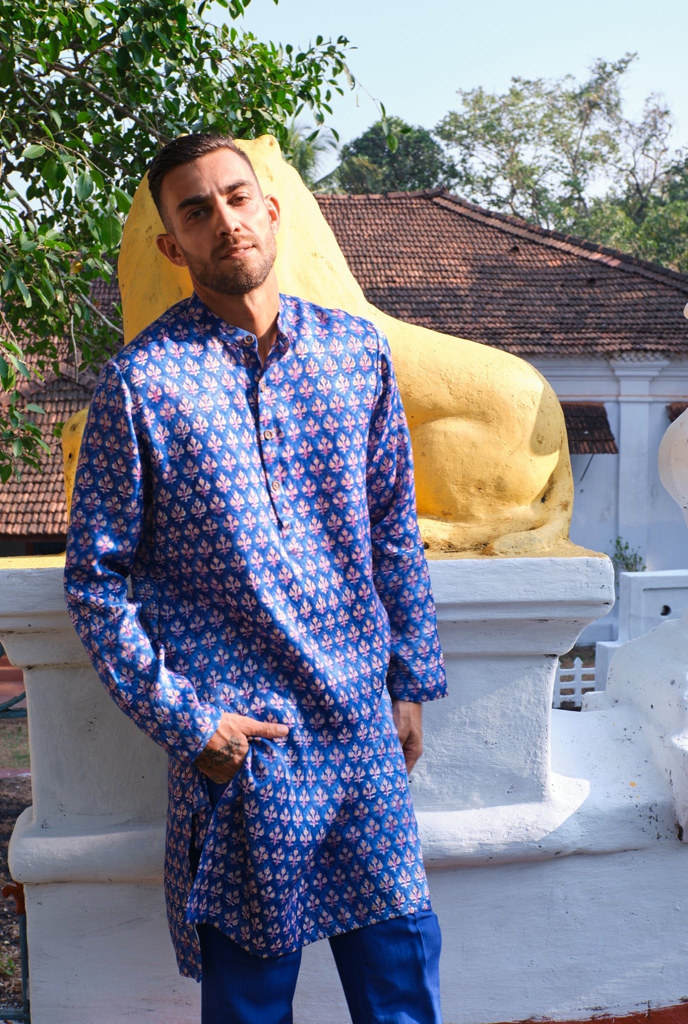 Anjeer Silk Kurta Set