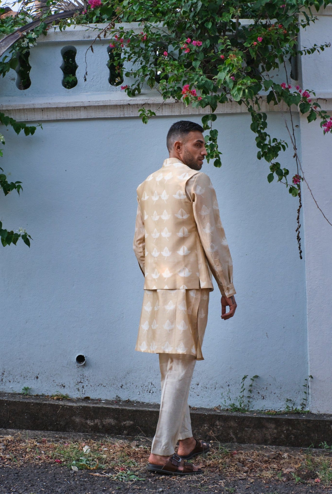 Akhrot Silk Kurta Set + Akhrot Silk Nehru Jacket