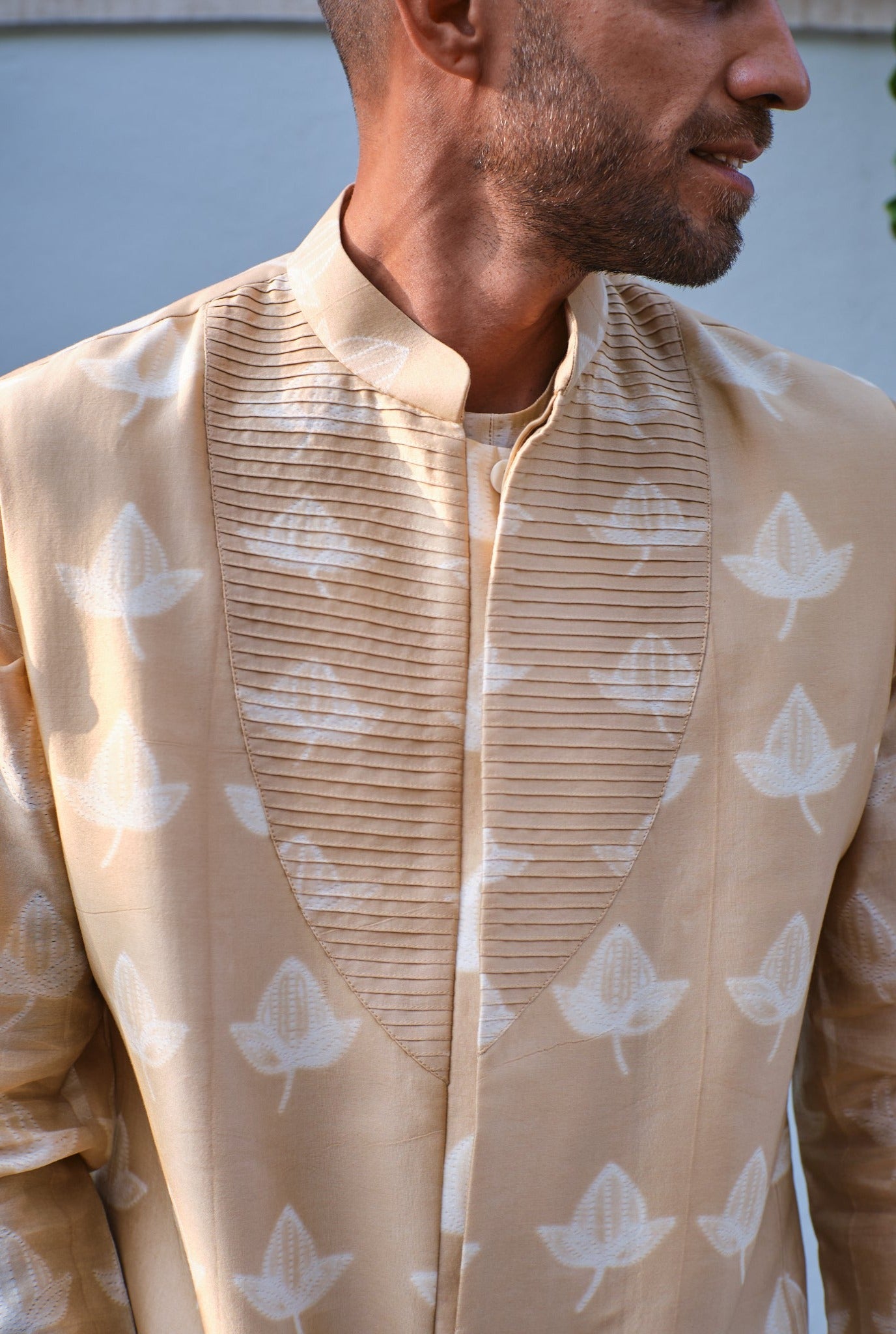 Akhrot Silk Kurta Set + Akhrot Silk Nehru Jacket