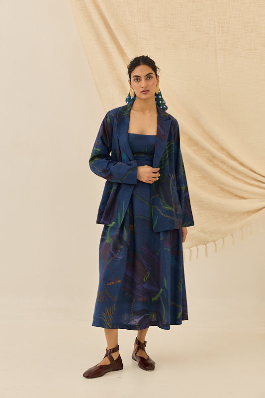 Tara Blazer Set With Corsage