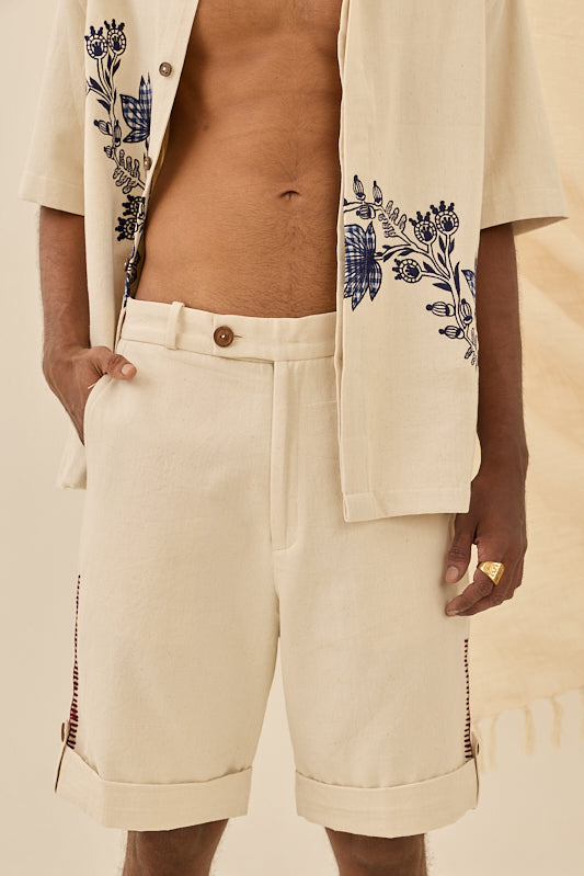 Saras Handloom Denim Shorts