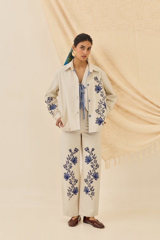 Saras Handloom Denim Trousers
