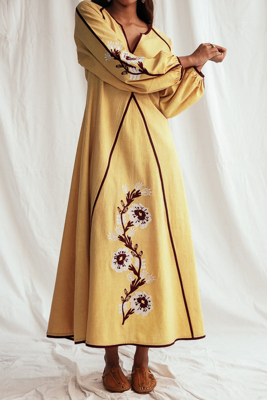 Aamras Handloom Peasant Dress  JODI