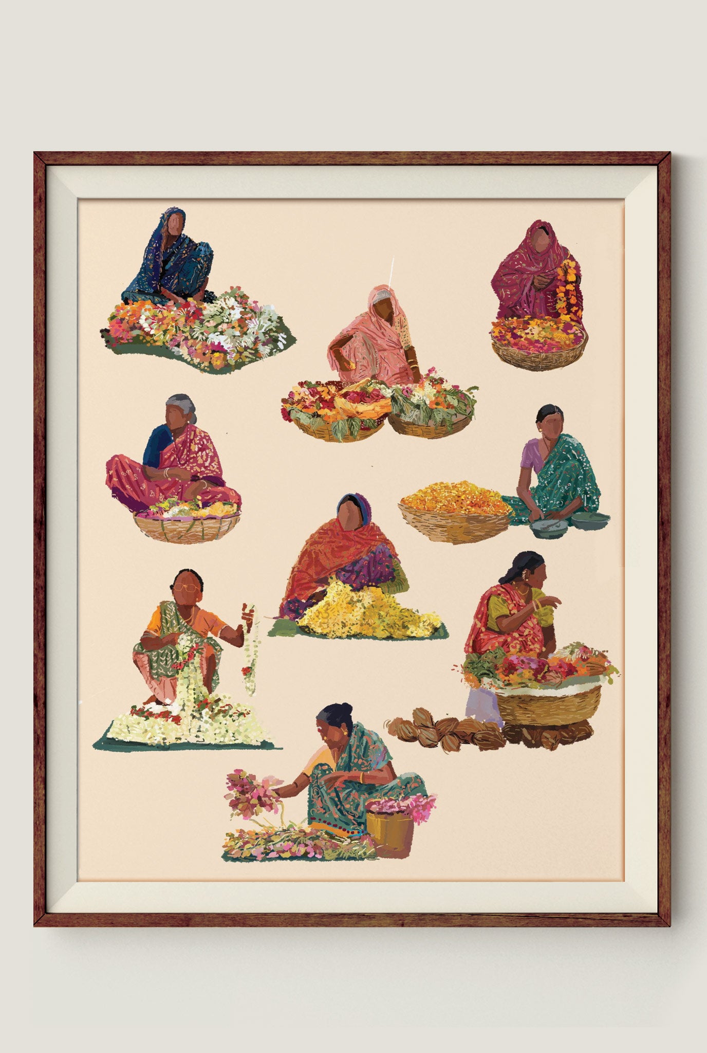 Saris Of The South 1 Art Print