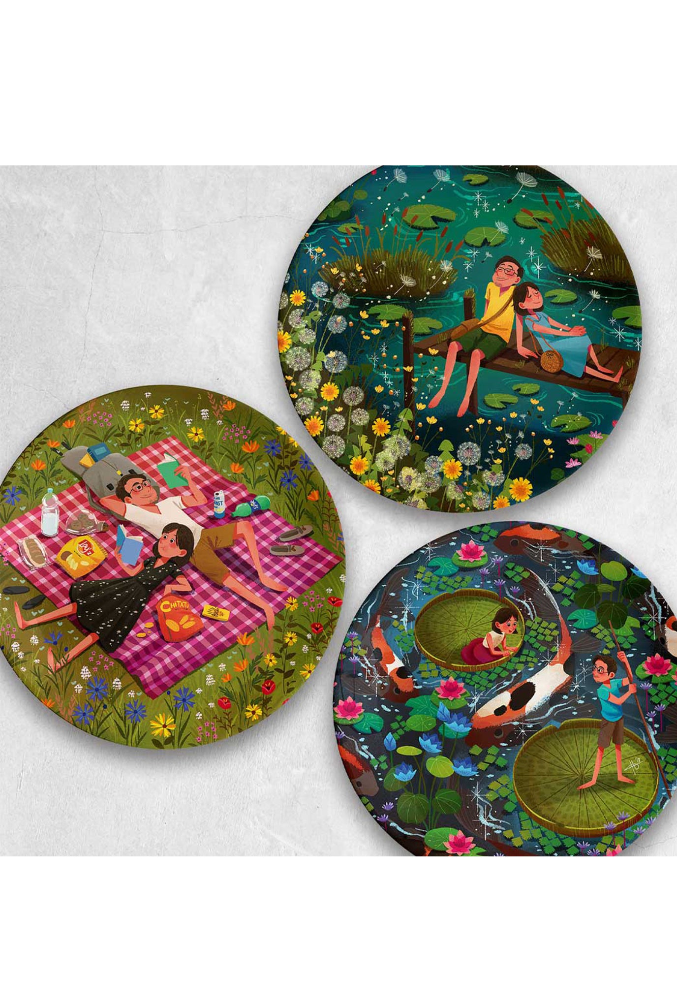 Moments Of Love (Decor Plate Set Of 3 )