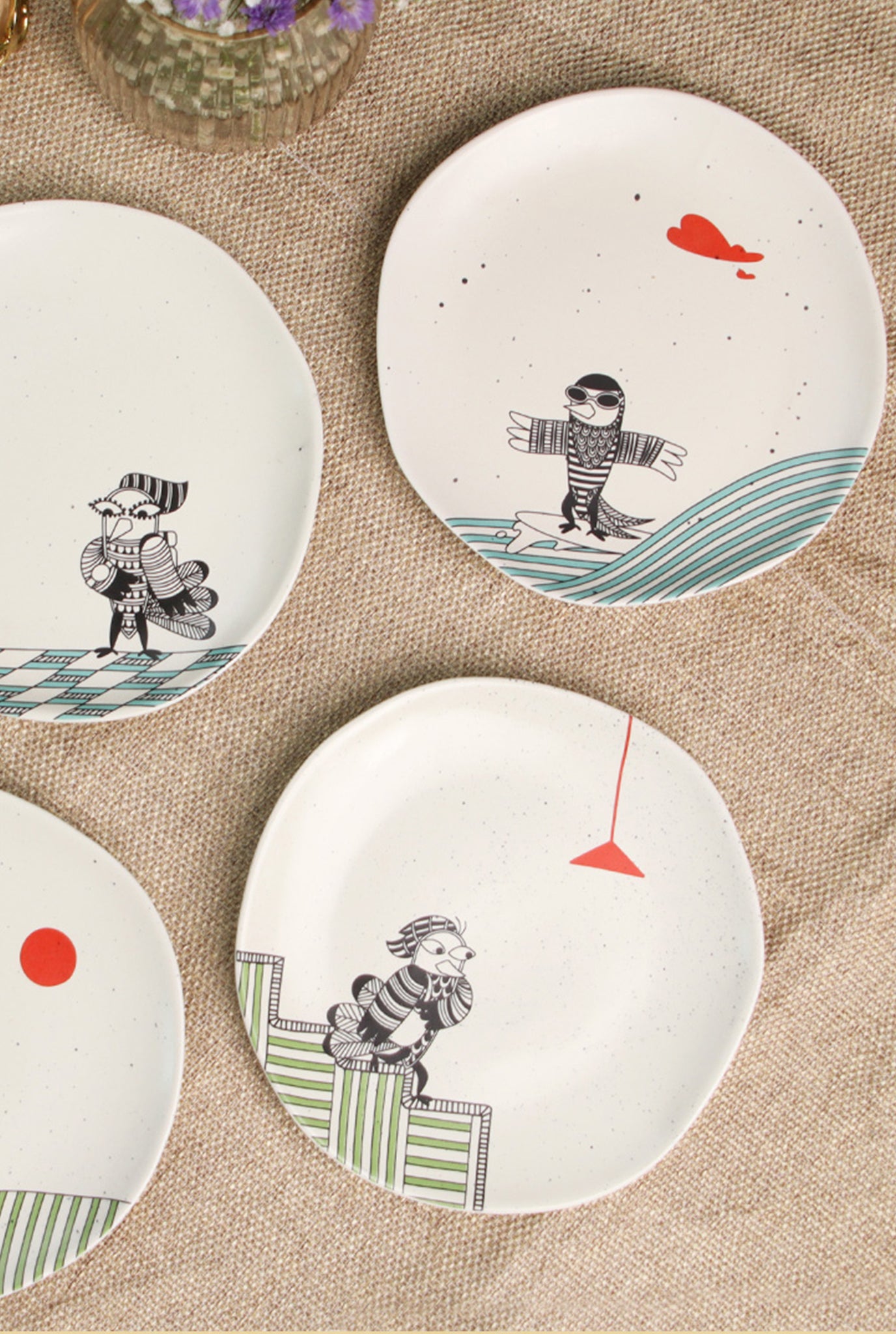On Course Quarter Plates (Set Of 4)
