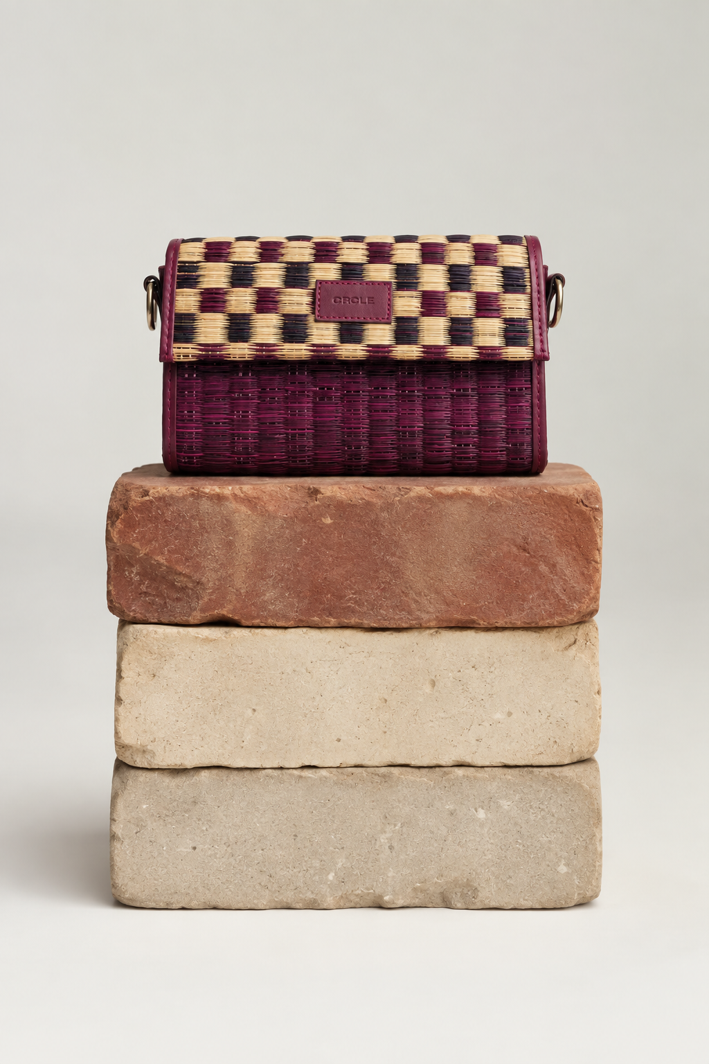 BLOCK BAG (MAROON)