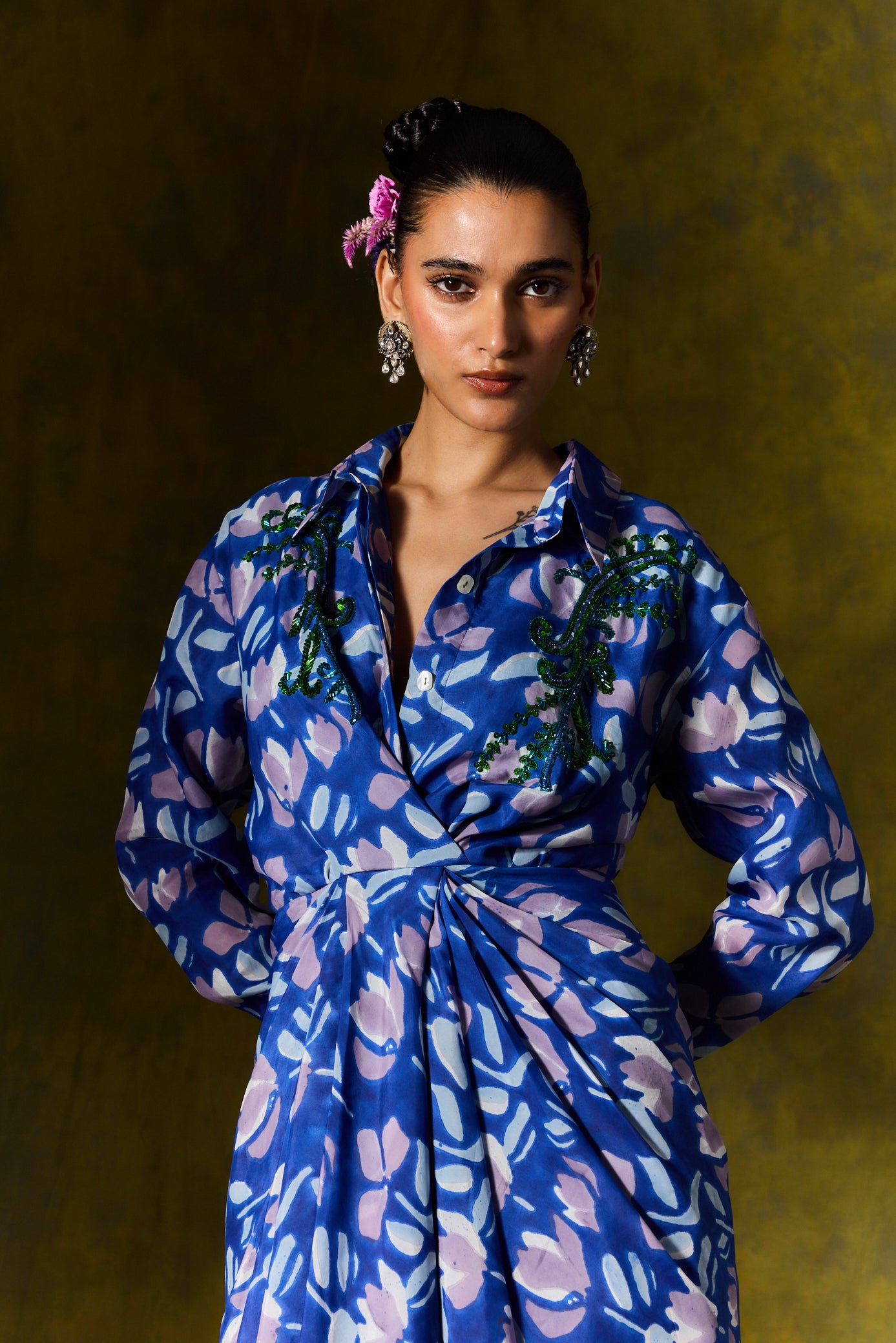 Neelam Silk Shirt Dress