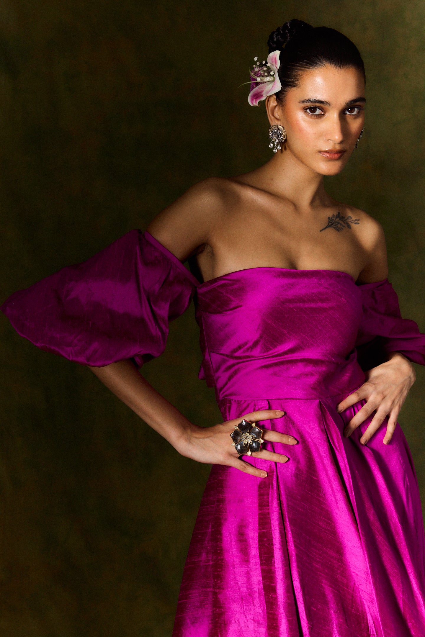 Surahi Silk Dress
