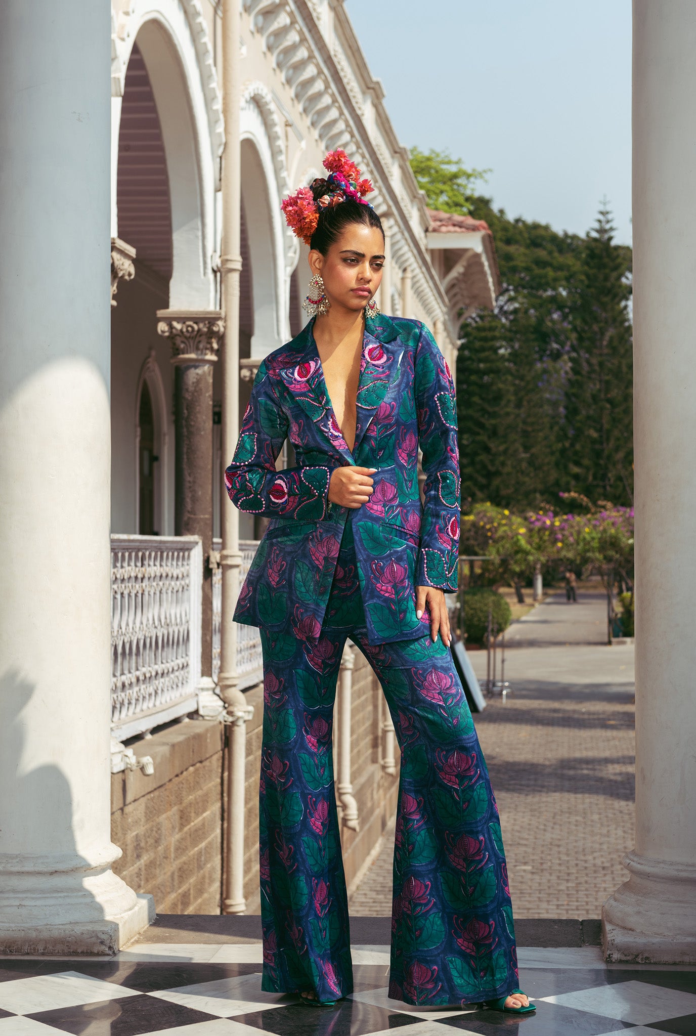 The-Jodi-Life-silk-blazer-trousers-embroidery-embellished-sequins-festive-handcrafted-sustainable-colourful