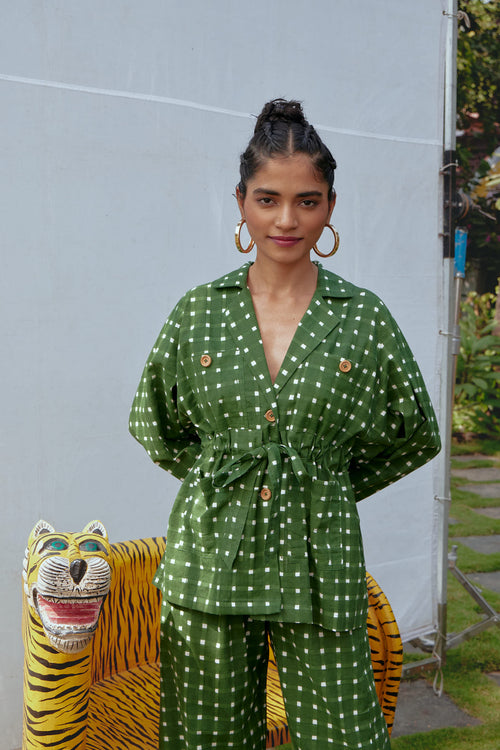 handcrafted-the-jodi-life-sustainable-bari-shaket-green-jacket-co-ord-set