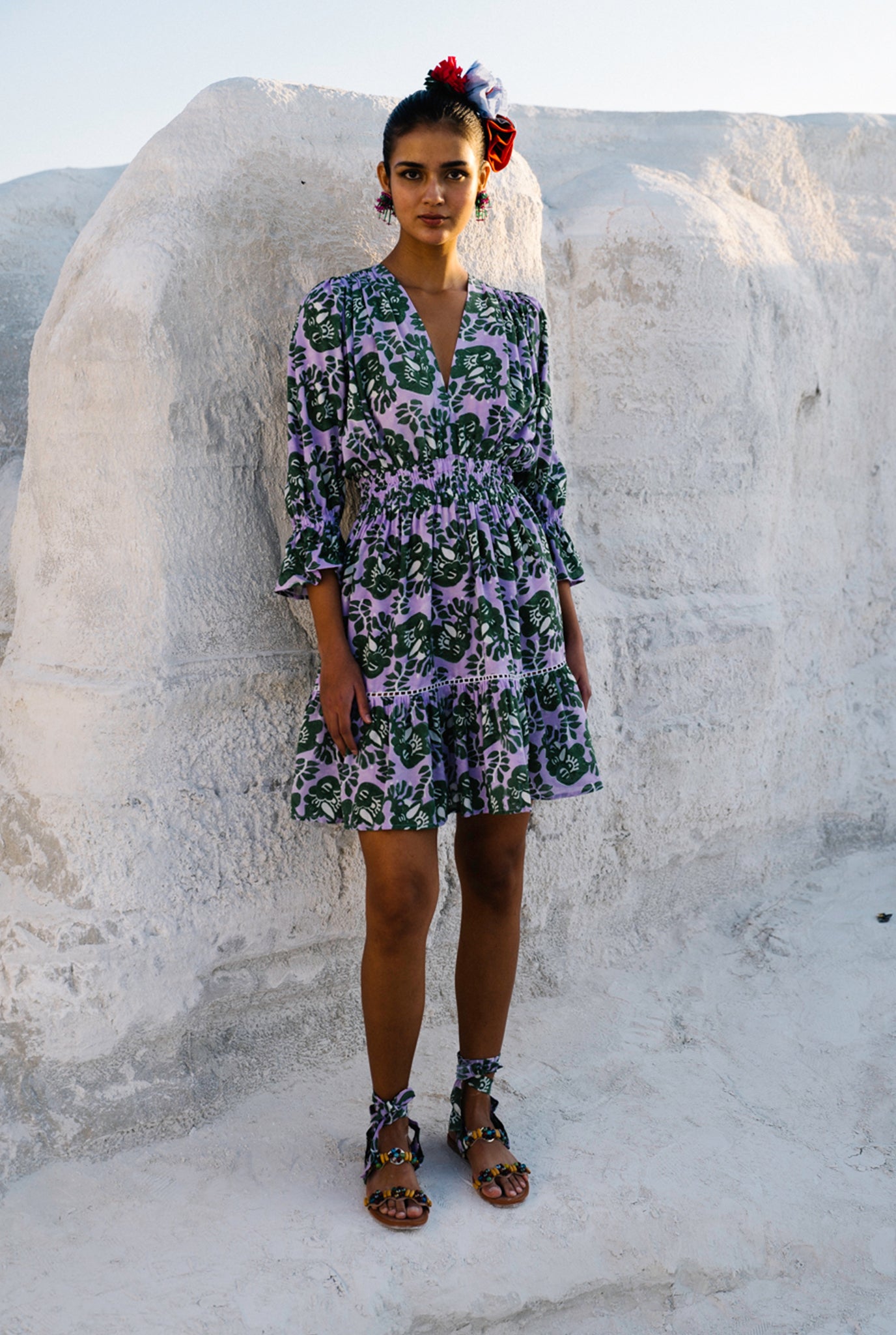 jodi-sustainable-handblock-printed-lilac-mini-dress