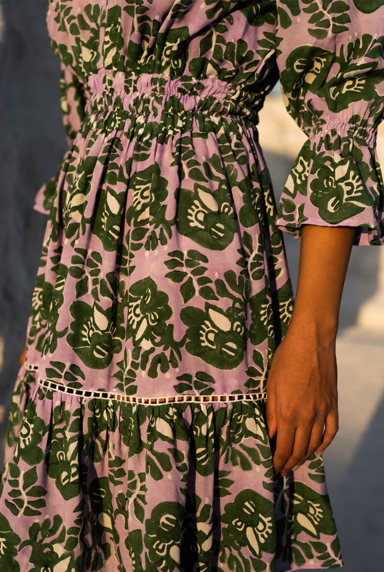 jodi-sustainable-handbloc-kprinted-lilac-mini-dress