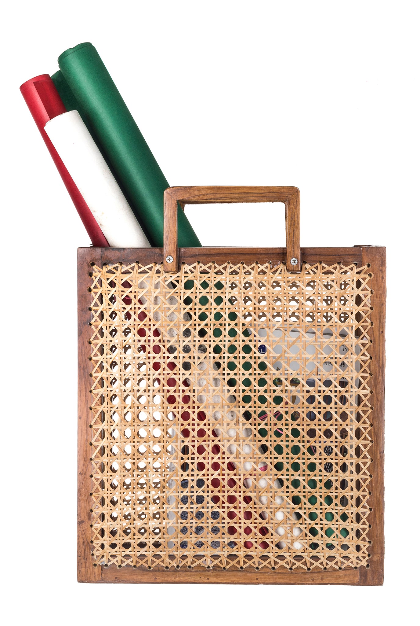 handcrafted- wood frame- cane mesh-rattan work-holder-planter-sustainable-jodi