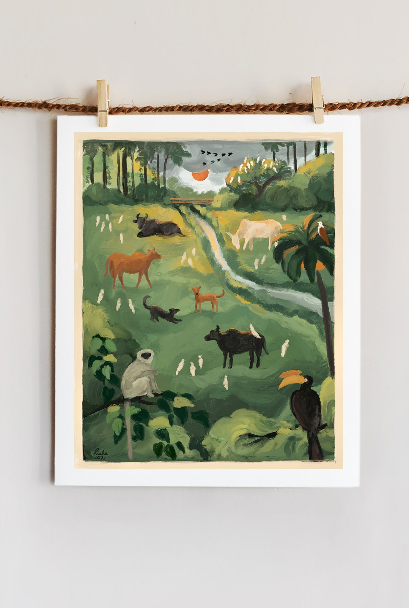 Winter Fields Art Print