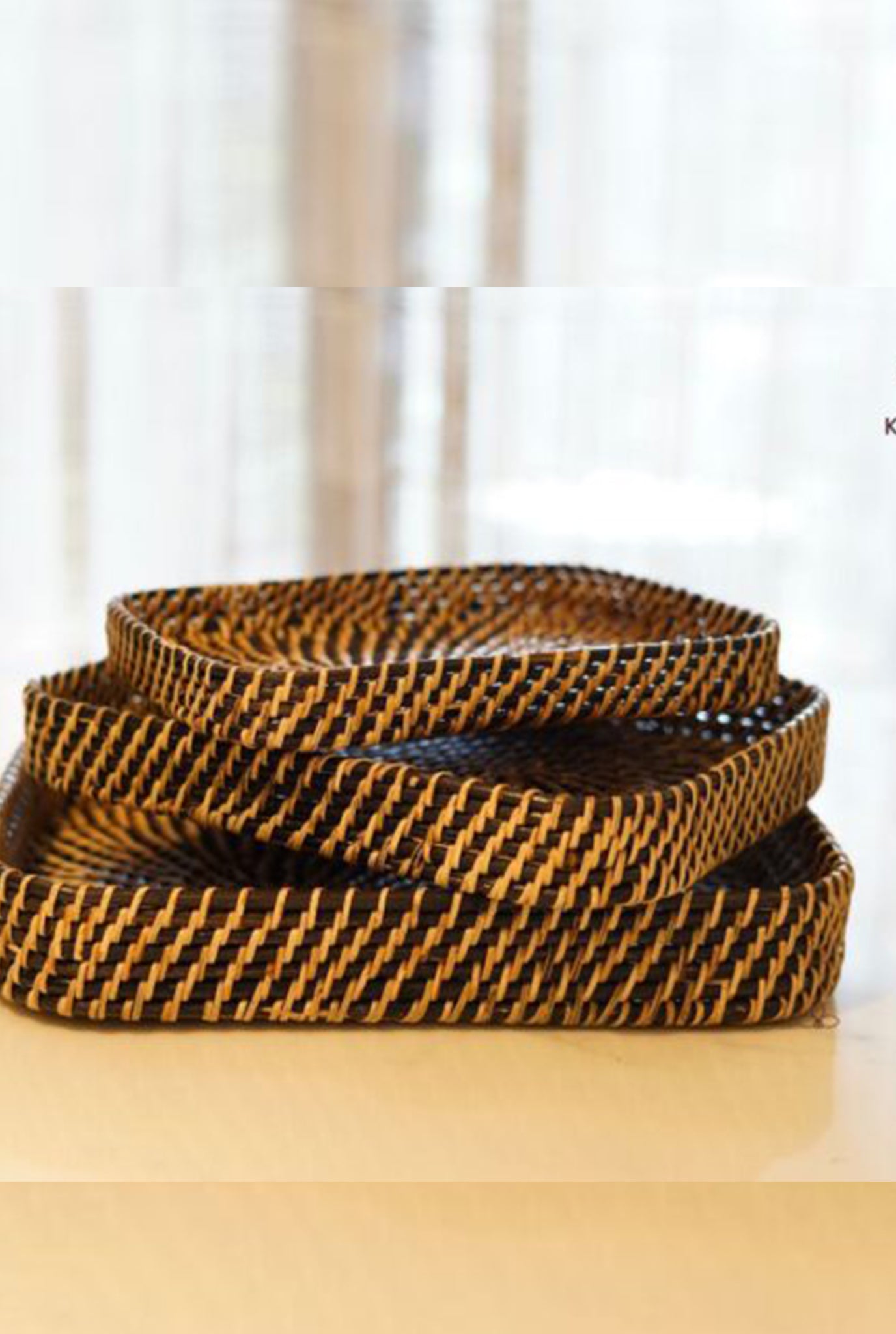 Rattan Dark Tray