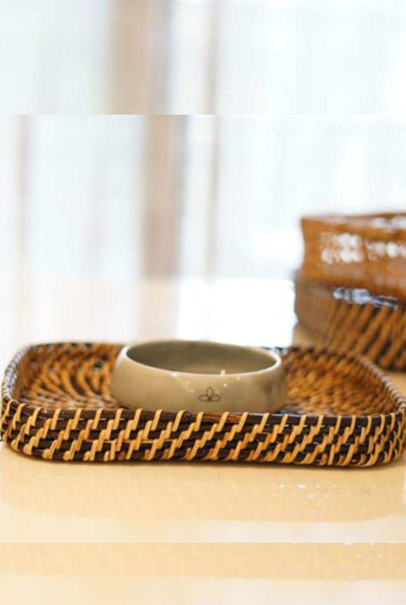 Rattan Dark Tray