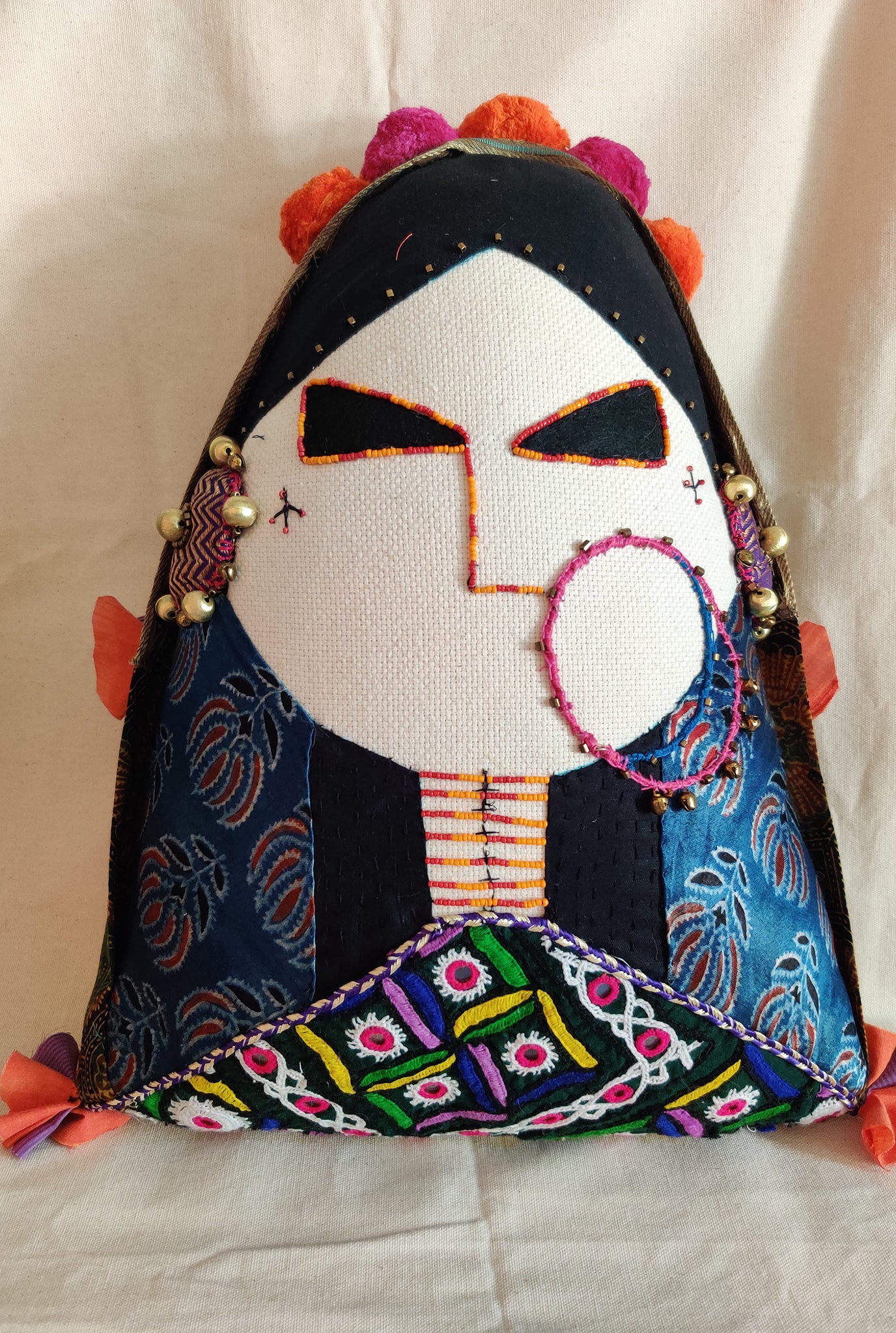 WOMAN OF KUTCH ART CUSHION