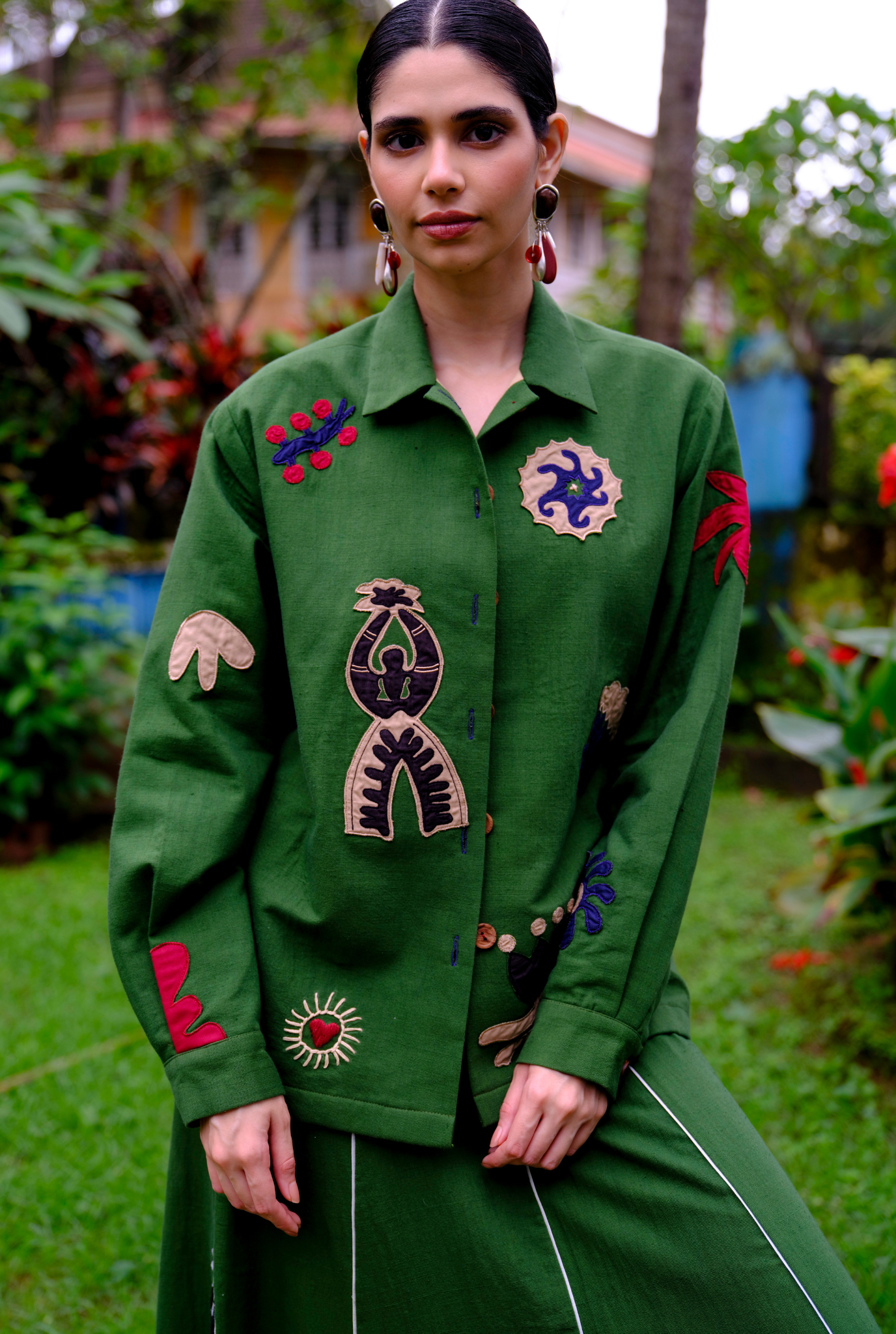 Zuri Handloom Appliqué Jacket