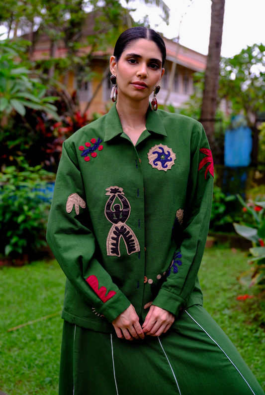 Zuri Handloom Appliqué Jacket