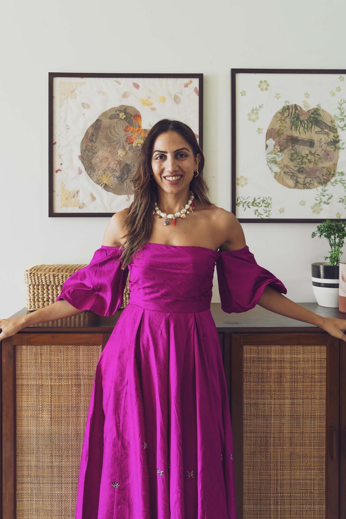 Surahi Silk Dress