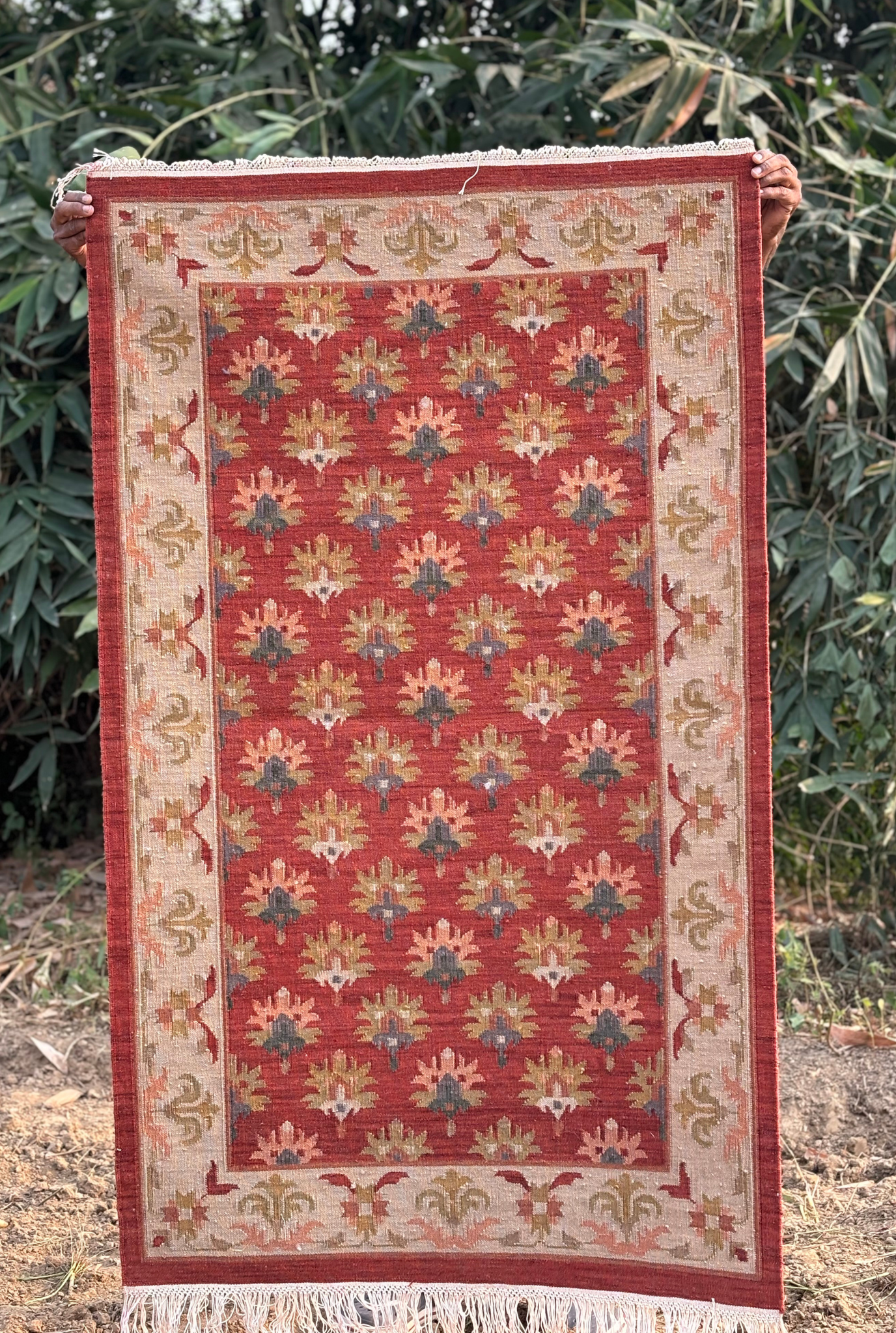 HAND-WOVEN CRIMSON RUG