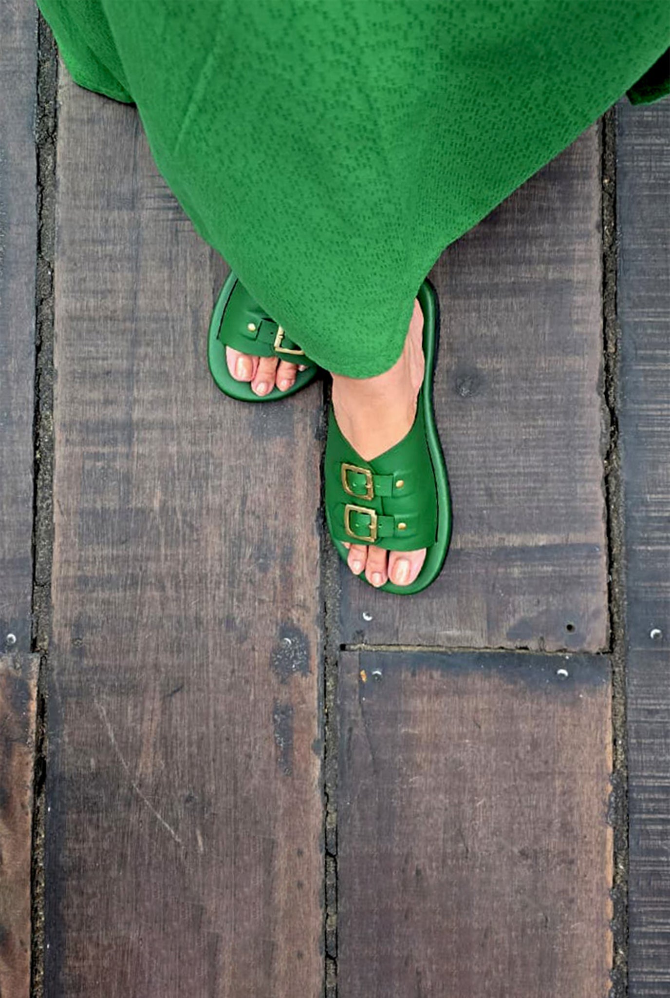 Envelope Sandals Double Buckle