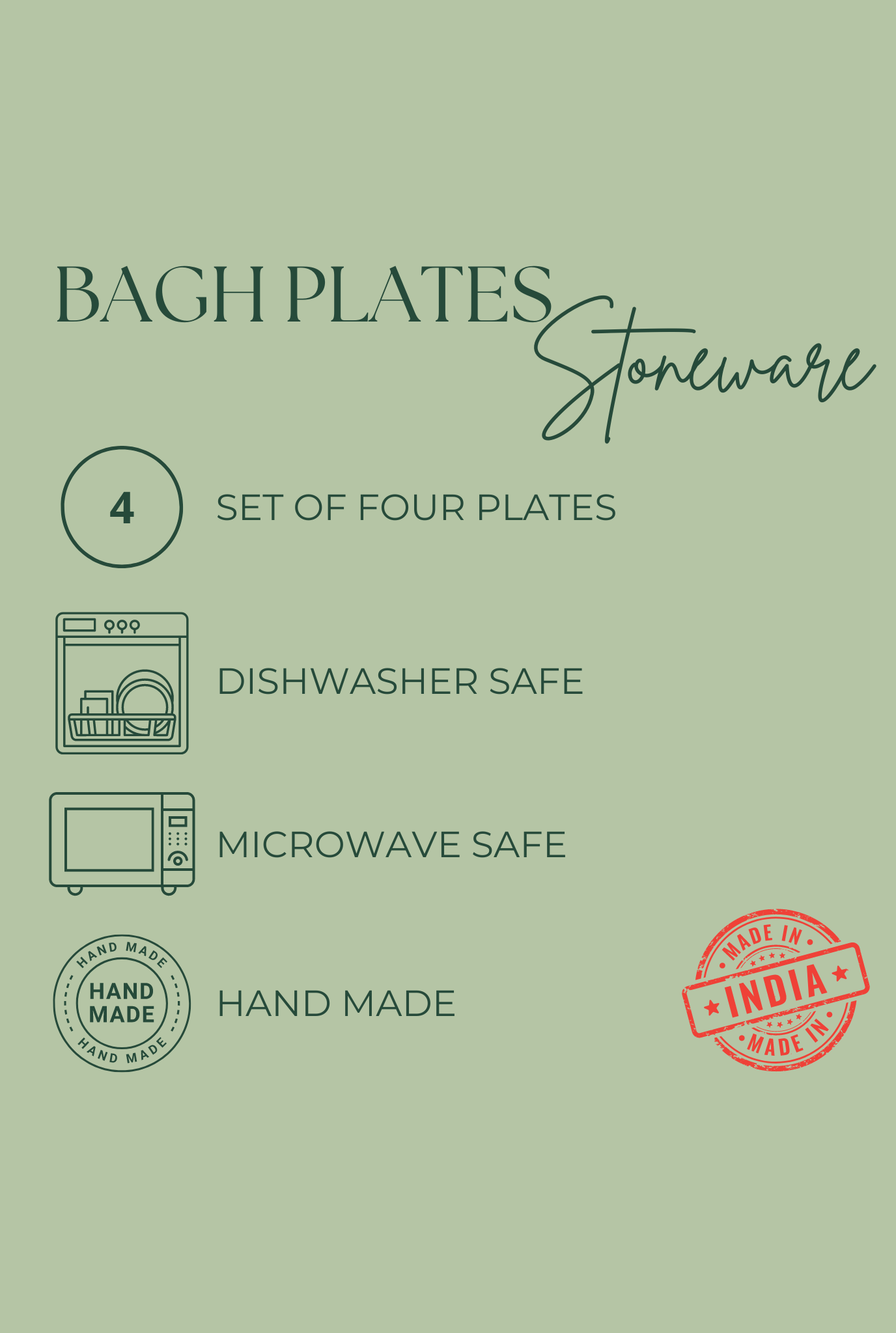 Bagh plates - set of four